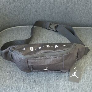 Jordan Black Belt Bag with Logo